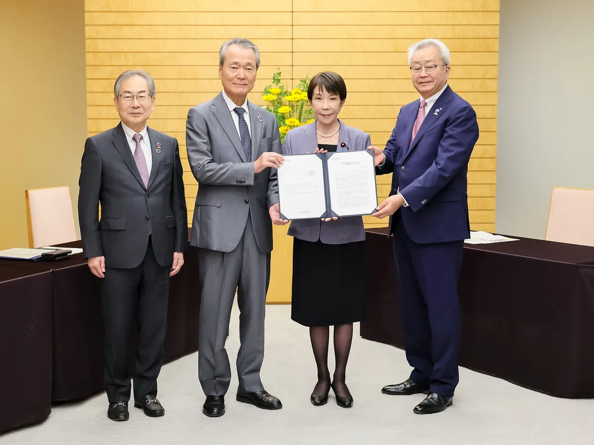 2026年8月5日：高市総理が経団連から経済提言を受け取る - 首相官邸(日本)の記事画像